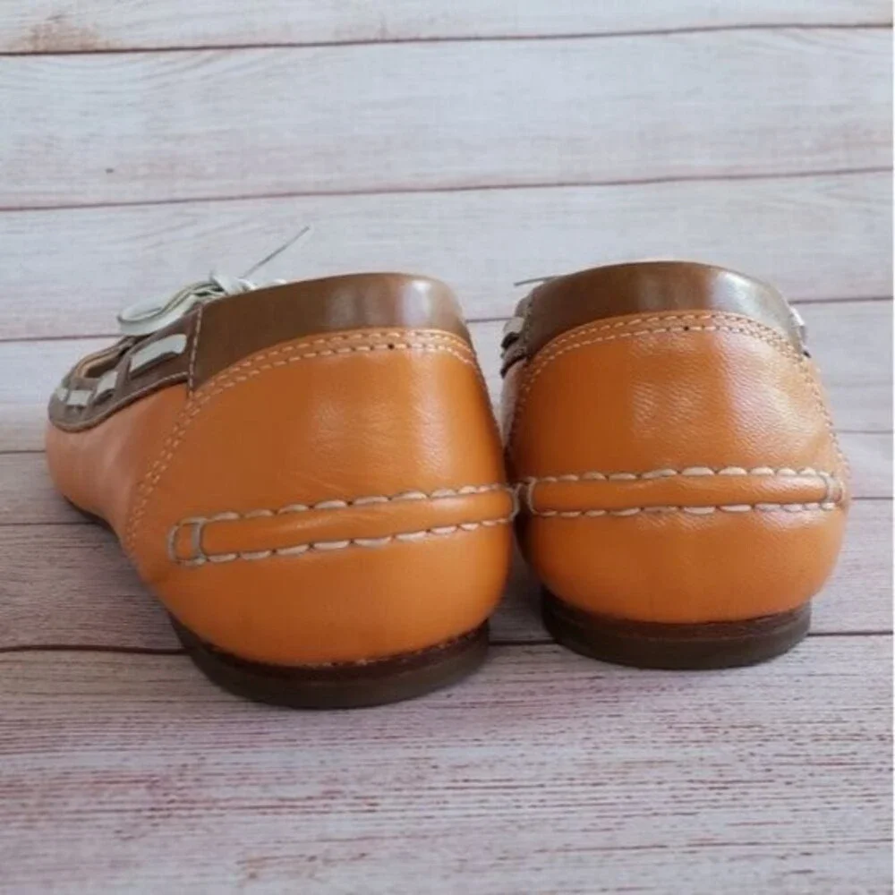 Cole Haan Nike Air Women's Leather Loafers/Flats with Threaded Bow